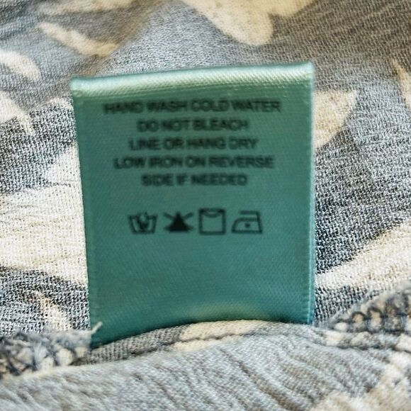 Good Luck Gem Top Women M Multicolored Peplum Cut Out Boho Beach Vacay Tropical - Picture 5 of 13